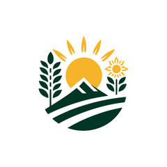 agriculture logo design vector 