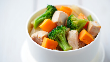 Healthy Chicken and Vegetable Medley in a Bowl