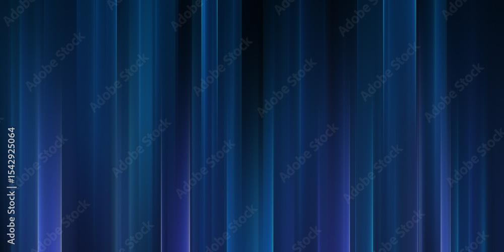 Poster abstract dark blue background with vertical light streaks, creating a modern and elegant backdrop fo