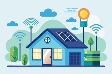 Smart Home Design with Solar Panels and Wireless Network for Eco-Friendly Living