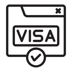 Web nomad visa glyph icon