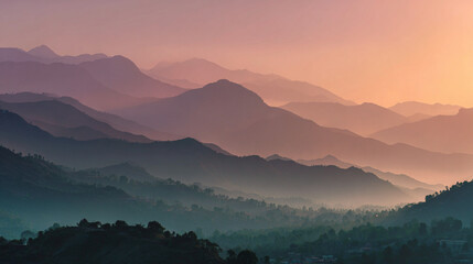 Obraz premium sunrise in the mountains