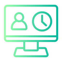 Clock gradient icon