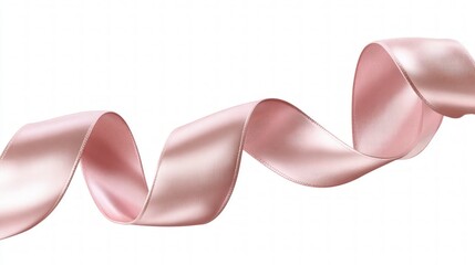 Pink Ribbon Design With A Spiral Pattern