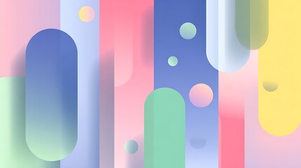 Minimalist abstract geometric pattern illustration, gradient pastel color scheme, modern Scandinavian - inspired design