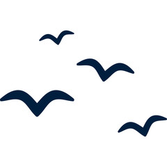 Summer Bird Shape Silhoutte