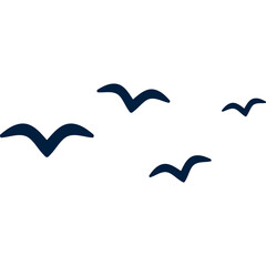 Summer Bird Shape Silhoutte