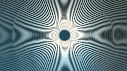 Simple 70's graphics, of a circular light texture in the middle as if rotating, muted bluish color