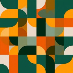Simple graphic vector seamless pattern in spring - summer trendy colors