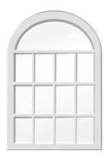 Windows with white frames set vector illustration. Various types plastic windows collection. Interior and exterior elements