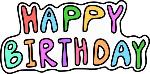 생일 축하해 캘리그라피(happy birthday caligraphy)