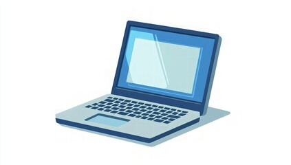 Pixel Art Laptop Illustration