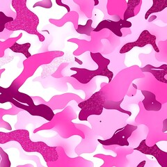 seamless pattern with pink ribbons
