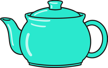 한국 전통의 차 주전자 벡터 이미지