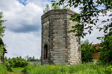 Picturesque landscapes in a remote taiga village in the Urals - Ust-Tiskos, Perm Krai, Urals. June...