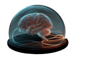 Brain in a Sphere - Digital Art