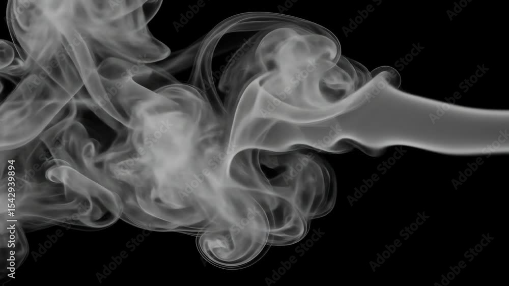 Poster abstract flowing smoke patterns design element