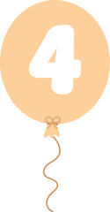 Fototapeta premium Balloon Numbers 0 to 9 – Colorful Cartoon Font for Party or Kids Design