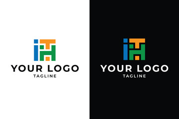 Obraz premium Modern Geometric iTH Logo Design