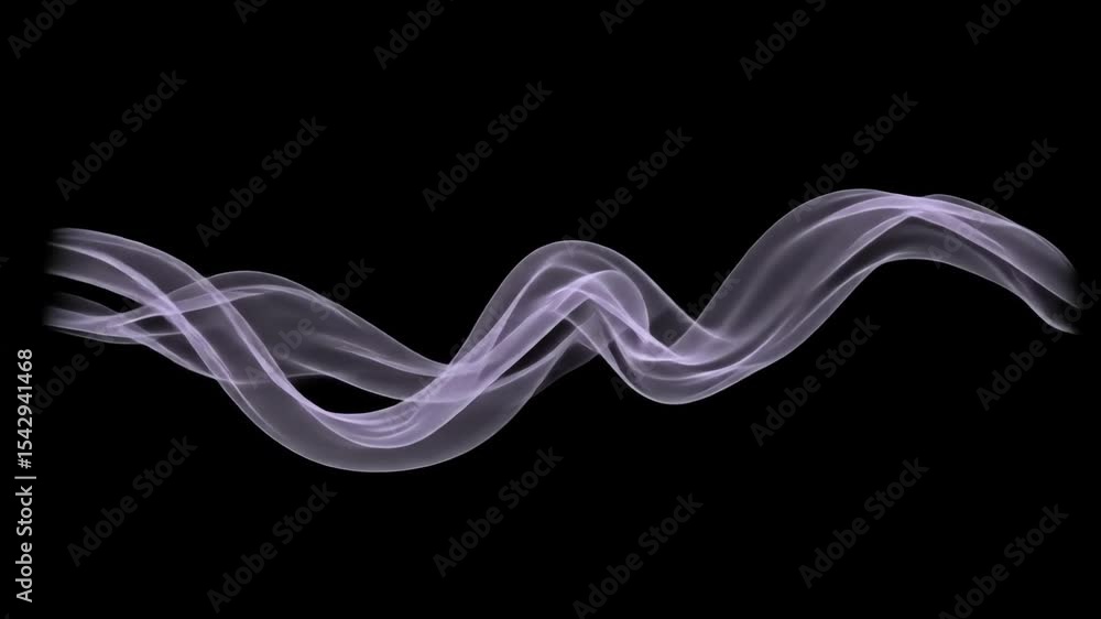 Poster abstract light purple flowing lines on black background for visual design project