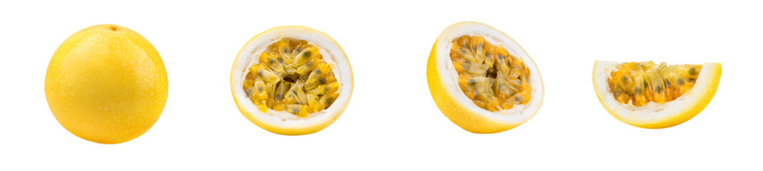 passion fruit collection on transparent background