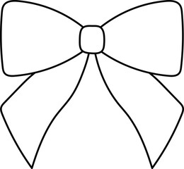 Bow Line Art Set – Black and White Ribbon Outlines for Coloring and Decoration