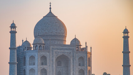 Taj Mahal mausoleum in Agra.
