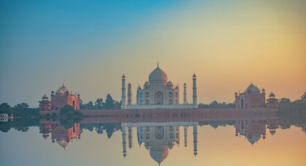 Taj Mahal mausoleum in Agra.