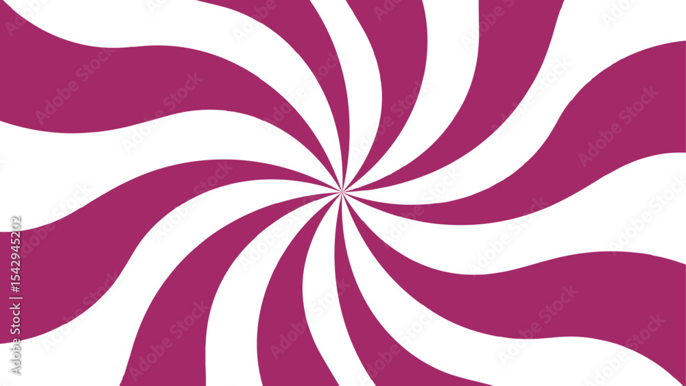 Poster abstract bold and vibrant background featuring a dynamic spiral burst pattern in vivid pink and whit