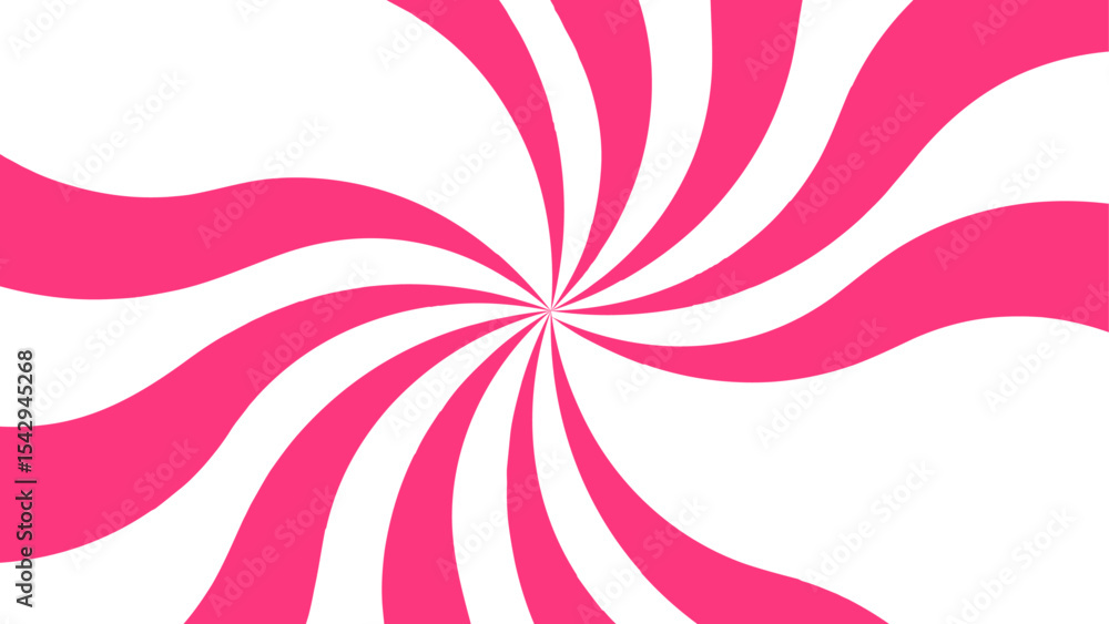 Poster abstract bold and vibrant background featuring a dynamic spiral burst pattern in vivid pink and whit