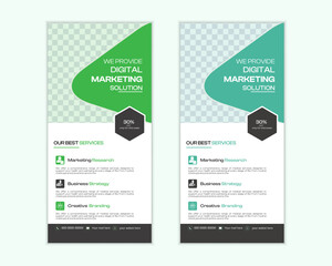 Professional corporate DL flyer design layout in multiple color variations. Sleek, modern, and clean template ideal for business promotions and rack cards. Includes a creative charity-themed DL flyer 