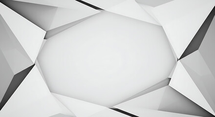 Abstract Geometric Background: Modern White Polygonal Design