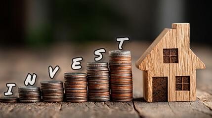 Real estate investment and saving for a new home symbolize smart financial planning and long-term wealth management strategies.