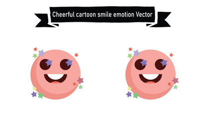 Cheerful cartoon smile vector