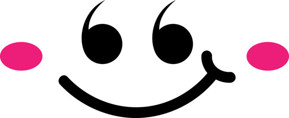 Minimal Emoji Faces – Black and White Line Style Emoticons with Various Expressions