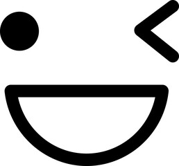 Minimal Emoji Faces &ndash; Black and White Line Style Emoticons with Various Expressions