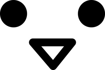 Minimal Emoji Faces &ndash; Black and White Line Style Emoticons with Various Expressions