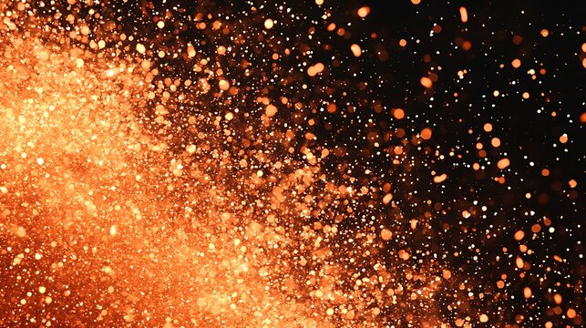 Abstract background of orange glitter