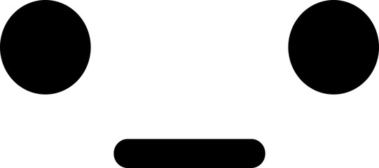 Minimal Emoji Faces &ndash; Black and White Line Style Emoticons with Various Expressions