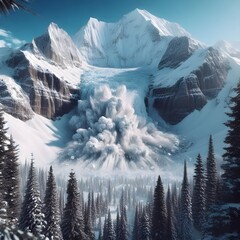 snow covered mountains