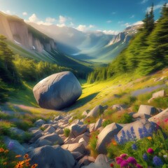 mountain landscape in the morning