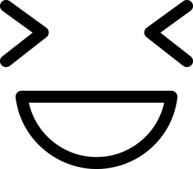 Minimal Emoji Faces &ndash; Black and White Line Style Emoticons with Various Expressions