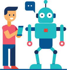 ai robot coach assisting a user with daily fitness.eps