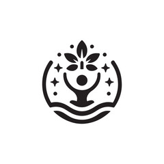 wellness logo design vector 