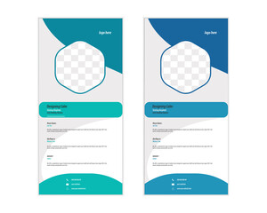 Professional corporate DL flyer design layout in multiple color variations. Sleek, modern, and clean template ideal for business promotions and rack cards. Includes a creative charity-themed DL flyer 