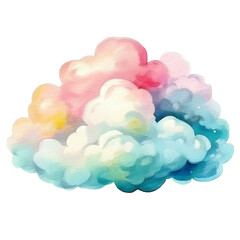 oft Pastel Watercolor Cloud Clipart Graphic”. These meticulously hand-drawn cloud outlines, imbued with vibrant rainbow shades, have the power to give any design a spirited, joyful finesse.