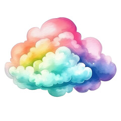 oft Pastel Watercolor Cloud Clipart Graphic”. These meticulously hand-drawn cloud outlines, imbued with vibrant rainbow shades, have the power to give any design a spirited, joyful finesse.