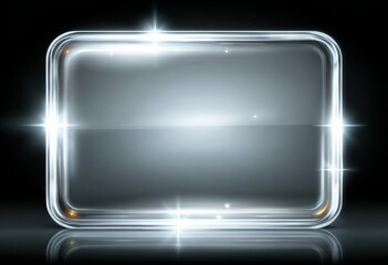 Glowing Transparent Rectangular Frame