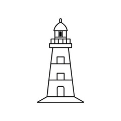 abandoned lighthouse line art