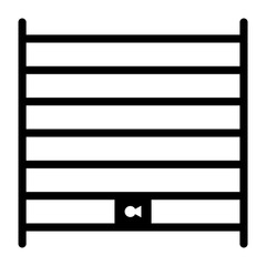 Jail icon vector design. Jail sign. Prison icon design vector symbol isolated on white background. Metal cage with bars and lock. Crime justice icon. 